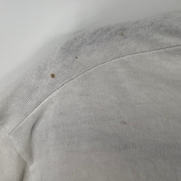 Vtg Texas 1993 White & Blue Floral T-shirt Fruit Of Loom Cotton USA Made Medium - Picture 4 of 12